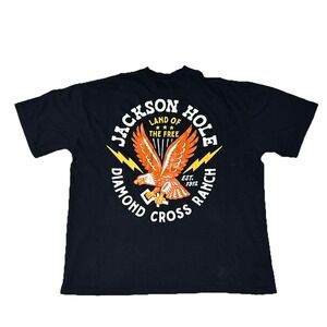 Diamond Cross Ranch Jackson Hole Wyoming Eagle Rodeo Western T Shirt Men's SZ XL